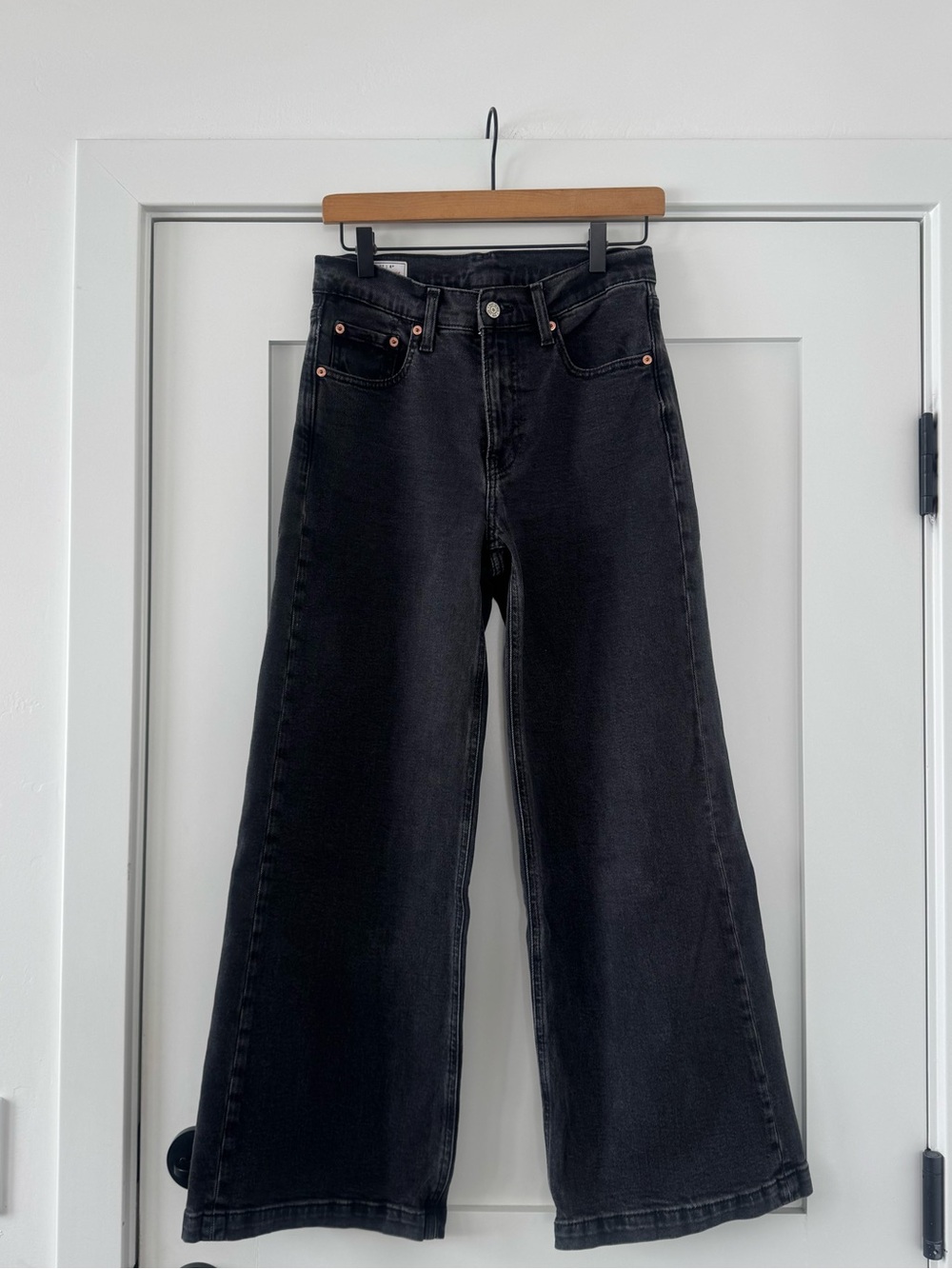 GAP Black Wide-Leg High-Rise Jeans